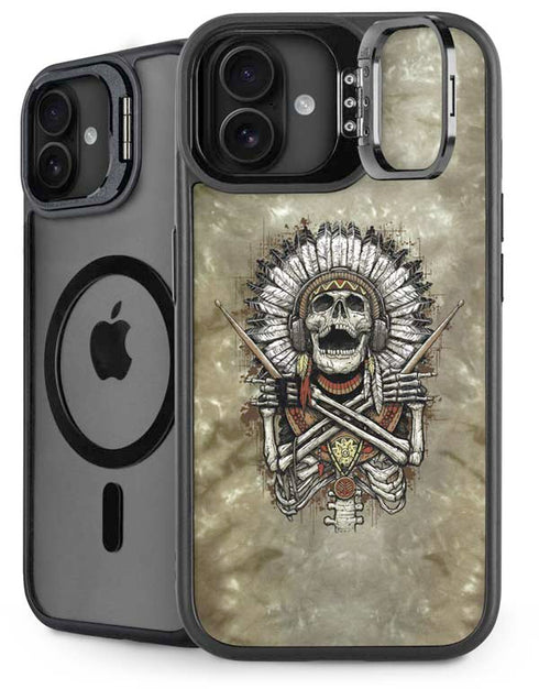 Liquid Blue Tribal Beats iPhone 16 Plus Kickstand Case