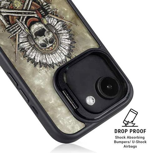 Liquid Blue Tribal Beats iPhone 16e Kickstand Case