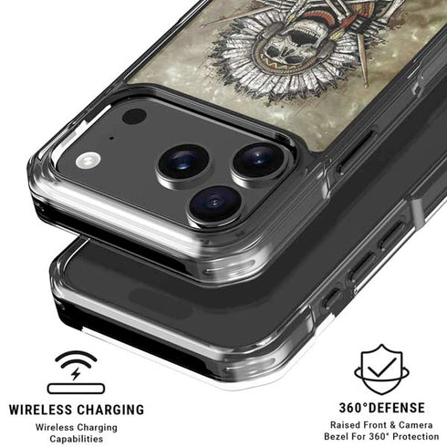 Liquid Blue Tribal Beats iPhone 18 Pro Clear Case