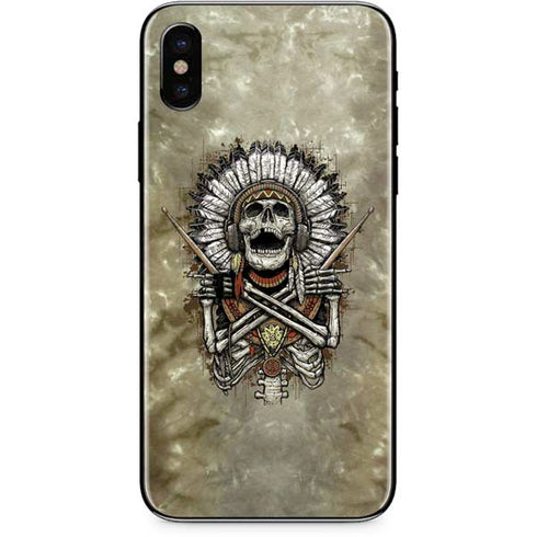 Liquid Blue Tribal Beats iPhone XS Skin