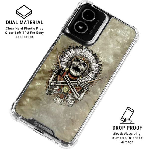 Liquid Blue Tribal Beats Moto G Power 5G (2024) Clear Case