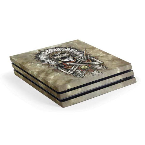 Liquid Blue Tribal Beats PS4 Pro Console Skin