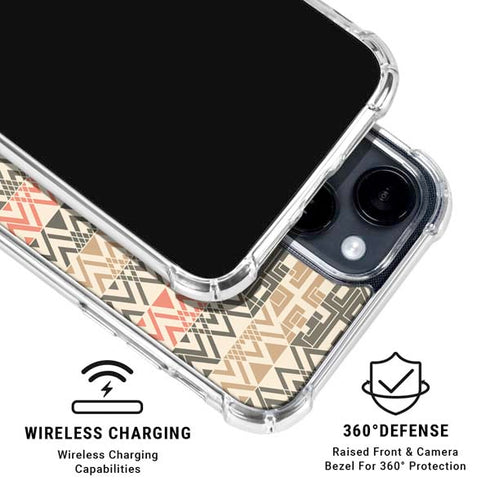 Tribal Fashion iPhone 15 Clear Case