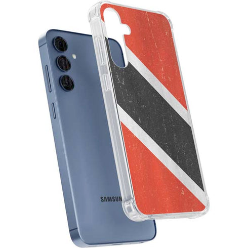 Trinidad and Tobagao Flag Distressed Galaxy A55 5G Clear Case
