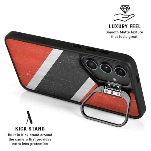 Trinidad and Tobagao Flag Distressed Galaxy S24 FE Kickstand Case