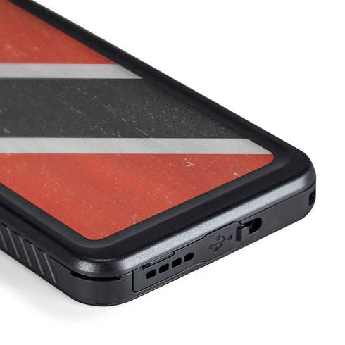 Trinidad and Tobagao Flag Distressed Galaxy S24 Plus Waterproof Case
