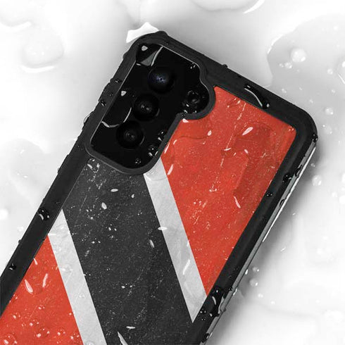 Trinidad and Tobagao Flag Distressed Galaxy S24 Plus Waterproof Case