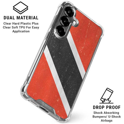 Trinidad and Tobagao Flag Distressed Galaxy S26 Plus Clear Case
