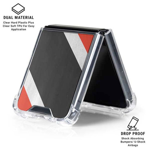 Trinidad and Tobagao Flag Distressed Galaxy Z Flip6 Clear Case