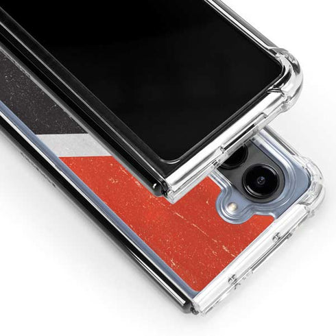 Trinidad and Tobagao Flag Distressed Galaxy Z Fold5 5G Clear Case