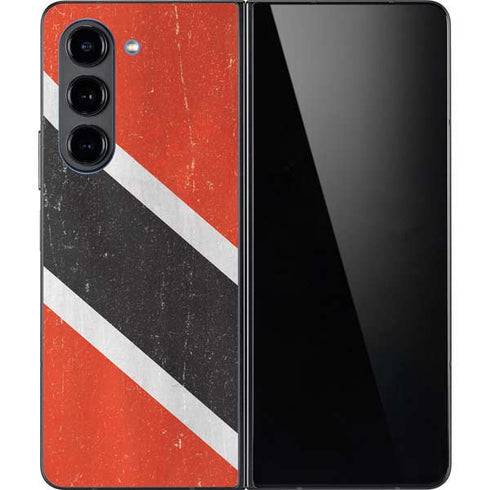 Trinidad and Tobagao Flag Distressed Galaxy Z Fold5 5G Skin