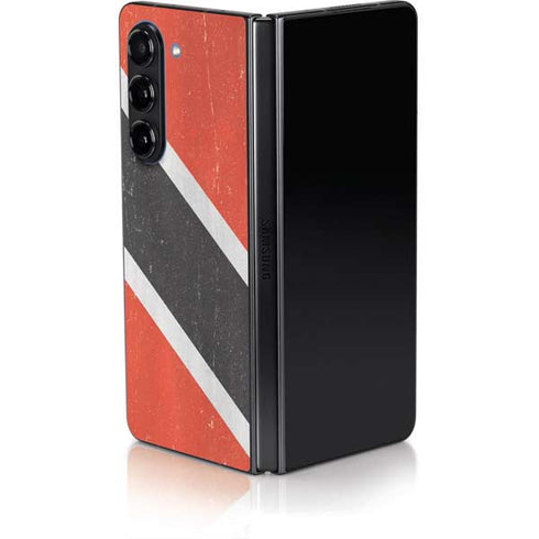 Trinidad and Tobagao Flag Distressed Galaxy Z Fold5 5G Skin