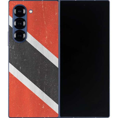 Trinidad and Tobagao Flag Distressed Galaxy Z Fold6 Skin
