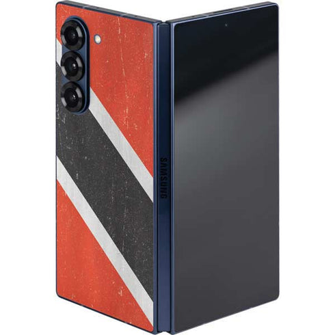 Trinidad and Tobagao Flag Distressed Galaxy Z Fold6 Skin