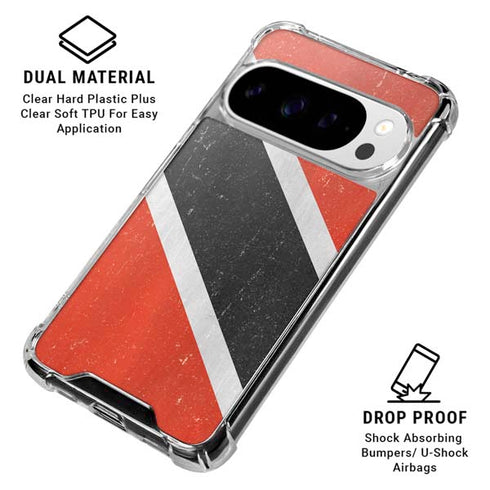 Trinidad and Tobagao Flag Distressed Google Pixel 10 Pro XL Clear Case