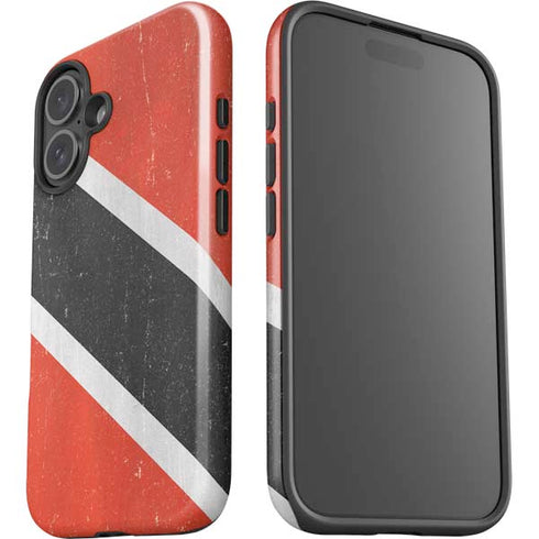 Trinidad and Tobagao Flag Distressed iPhone 16 Impact Case