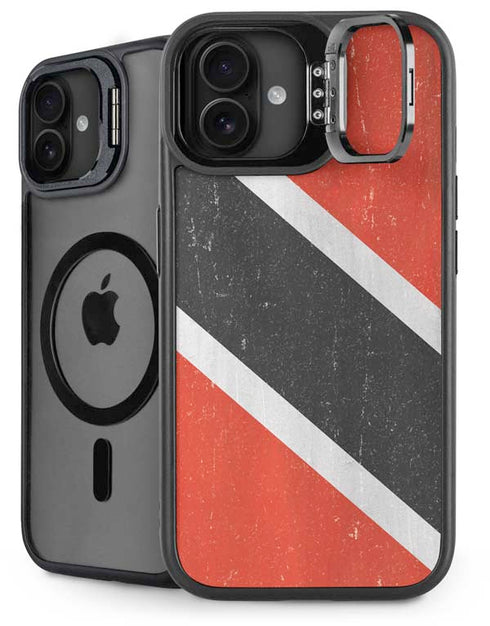 Trinidad and Tobagao Flag Distressed iPhone 16 Plus Kickstand Case