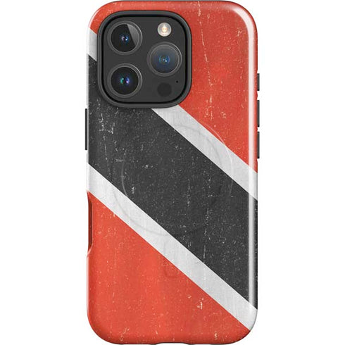 Trinidad and Tobagao Flag Distressed iPhone 16 Pro Magsafe Impact Case