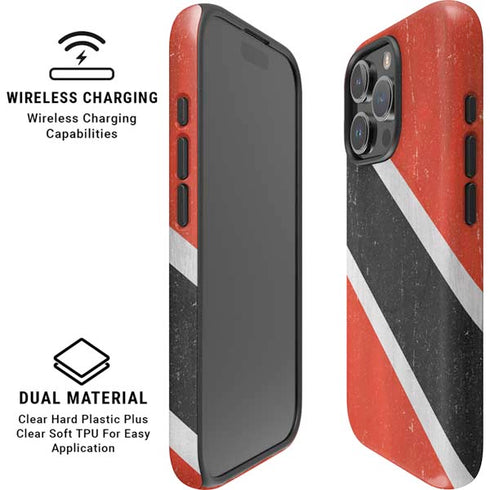Trinidad and Tobagao Flag Distressed iPhone 16 Pro Magsafe Impact Case