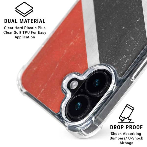 Trinidad and Tobagao Flag Distressed iPhone 17 Clear Case