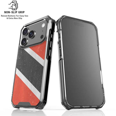 Trinidad and Tobagao Flag Distressed iPhone 18 Pro Clear Case