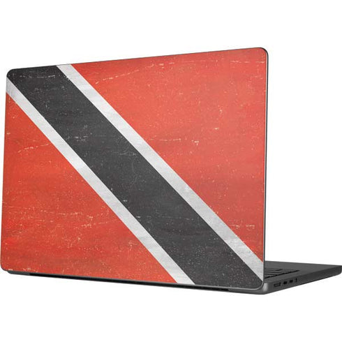 Trinidad and Tobagao Flag Distressed Apple MacBook Pro 14-inch Skin