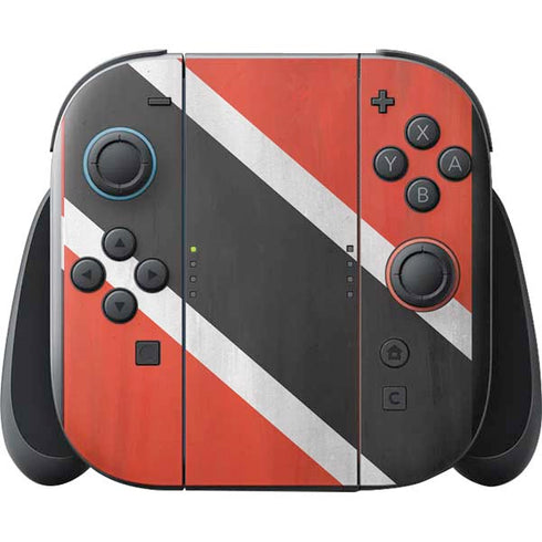 Trinidad and Tobagao Flag Distressed Nintendo Switch 2 (2025) with Joy-Con Skin