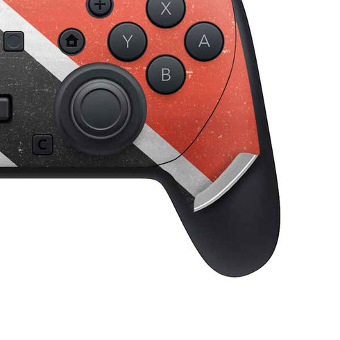 Trinidad and Tobagao Flag Distressed Nintendo Switch 2 (2025) Pro Controller Skin