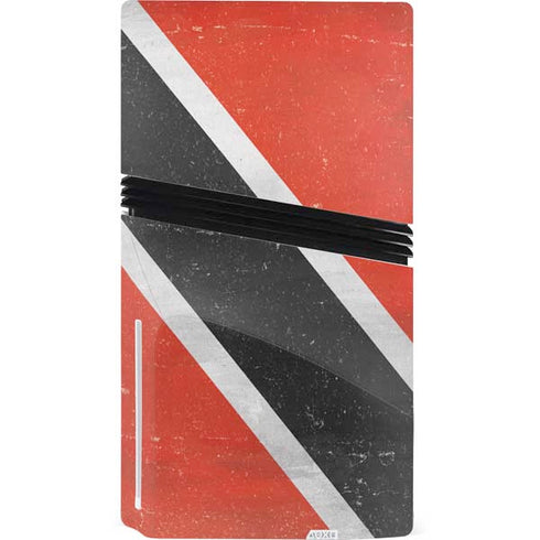 Trinidad and Tobagao Flag Distressed PS5 Pro Disk Console Skin