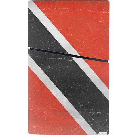 Trinidad and Tobagao Flag Distressed PS5 Slim Digital Edition Console Skin