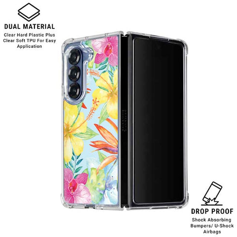 Tropical Daze Galaxy Z Fold7 Clear Case