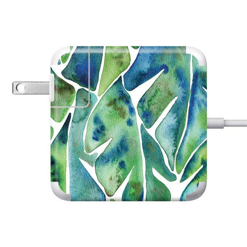 Tropical Leaves by Cat Coq 85W Power Adapter (15 and 17 inch MacBook Pro Charger) Skin