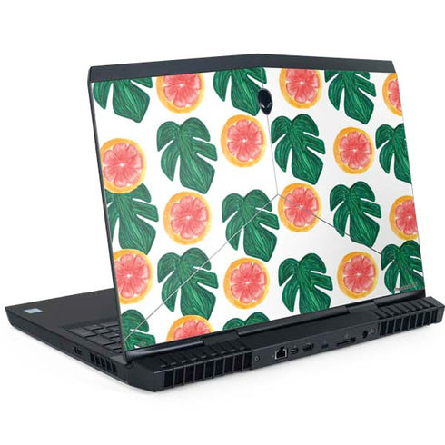 Bouffants and Broken Hearts Tropical Leaves and Citrus Dell Alienware Skin