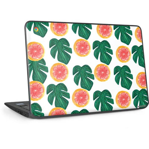 Bouffants and Broken Hearts Tropical Leaves and Citrus HP Chromebook Skin
