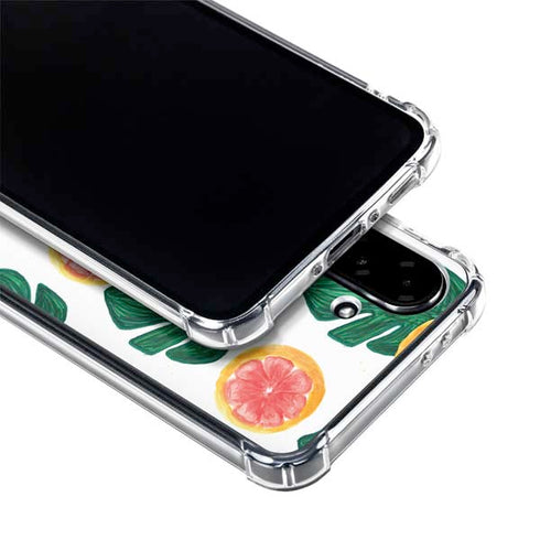 Bouffants and Broken Hearts Tropical Leaves and Citrus Galaxy A36 5G Clear Case