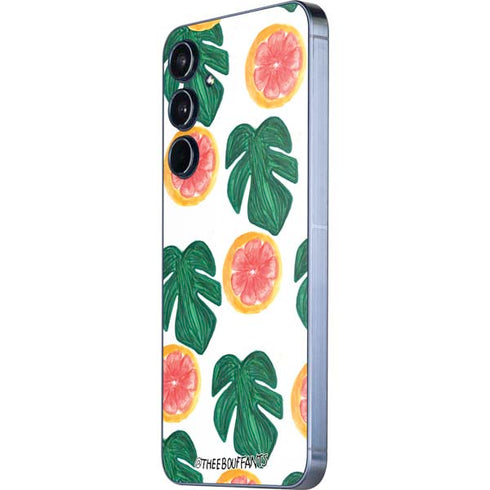 Bouffants and Broken Hearts Tropical Leaves and Citrus Galaxy A36 5G Skin