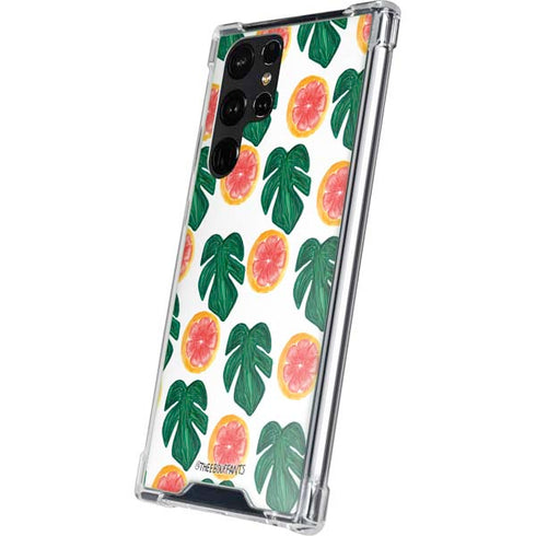 Bouffants and Broken Hearts Tropical Leaves and Citrus Galaxy S23 Ultra Clear Case