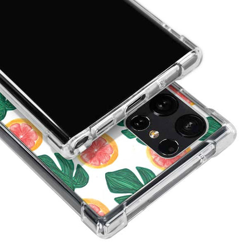 Bouffants and Broken Hearts Tropical Leaves and Citrus Galaxy S23 Ultra Clear Case