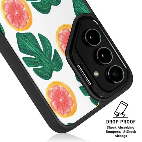 Bouffants and Broken Hearts Tropical Leaves and Citrus Galaxy S24 FE Kickstand Case