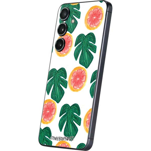 Bouffants and Broken Hearts Tropical Leaves and Citrus Galaxy S24 Skin