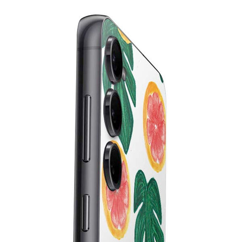 Bouffants and Broken Hearts Tropical Leaves and Citrus Galaxy S24 Skin