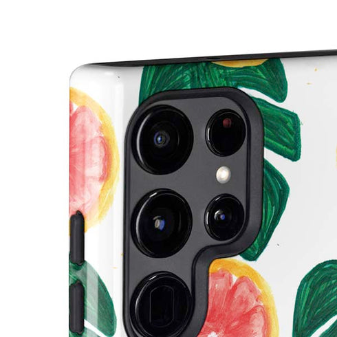 Bouffants and Broken Hearts Tropical Leaves and Citrus Galaxy S25 Ultra Impact Case