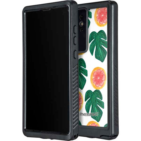 Bouffants and Broken Hearts Tropical Leaves and Citrus Galaxy S24 Ultra Waterproof Case