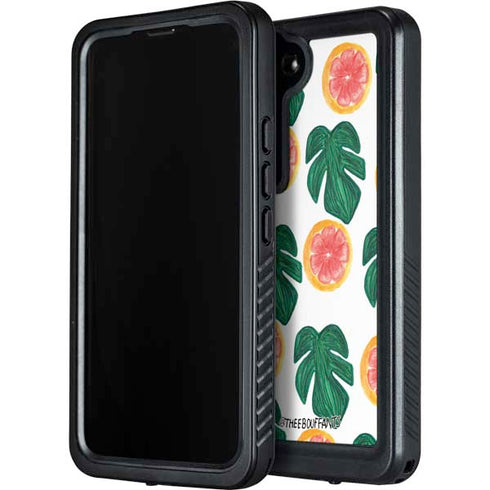 Bouffants and Broken Hearts Tropical Leaves and Citrus Galaxy S24 Waterproof Case