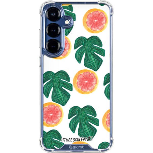 Bouffants and Broken Hearts Tropical Leaves and Citrus Galaxy S25 Plus Clear Case