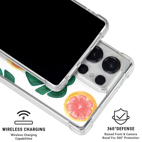 Bouffants and Broken Hearts Tropical Leaves and Citrus Galaxy S25 Ultra Clear Case