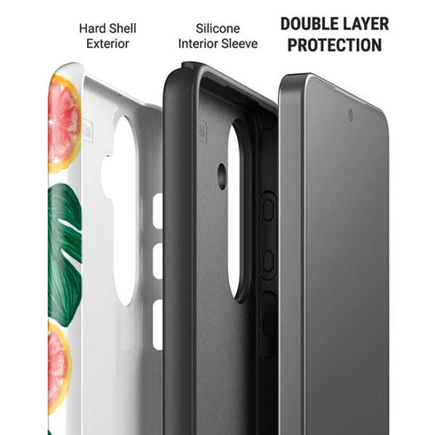 Bouffants and Broken Hearts Tropical Leaves and Citrus Galaxy S26 Impact Case
