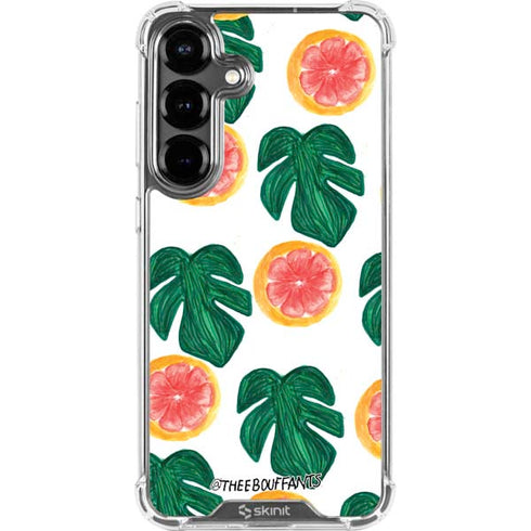 Bouffants and Broken Hearts Tropical Leaves and Citrus Galaxy S26 Plus Clear Case