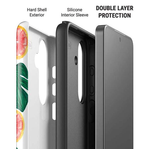 Bouffants and Broken Hearts Tropical Leaves and Citrus Galaxy S26 Plus Impact Case