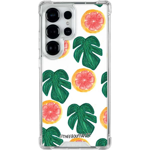 Bouffants and Broken Hearts Tropical Leaves and Citrus Galaxy S26 Ultra Clear Case